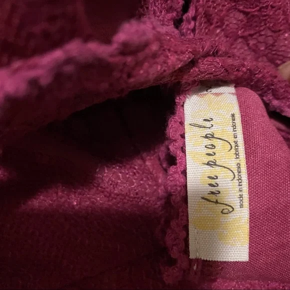 New Free People Fuschia Grape Wine Color Size 2  Cocktail Party Dress - Picture 3 of 8